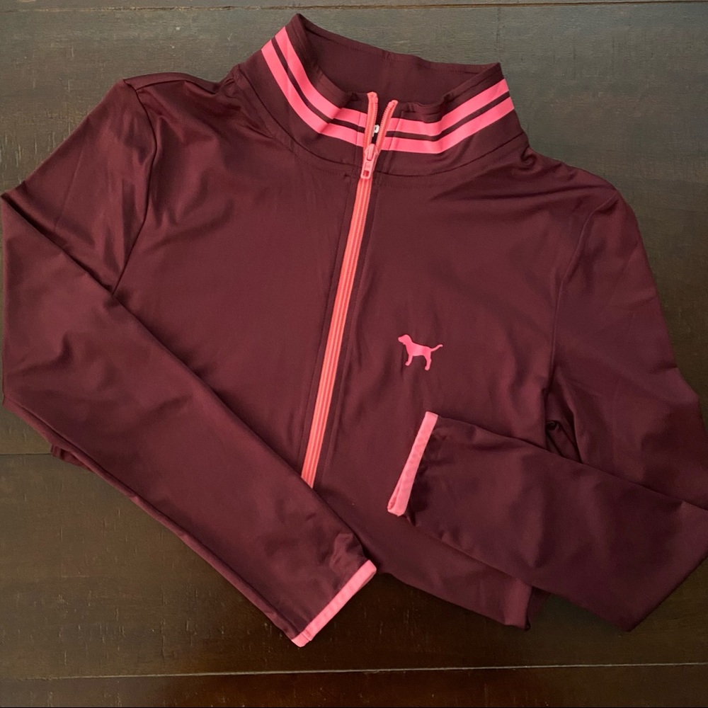 PINK Victoria’s Secret Ultimate Maroon and Pink Jacket Size M